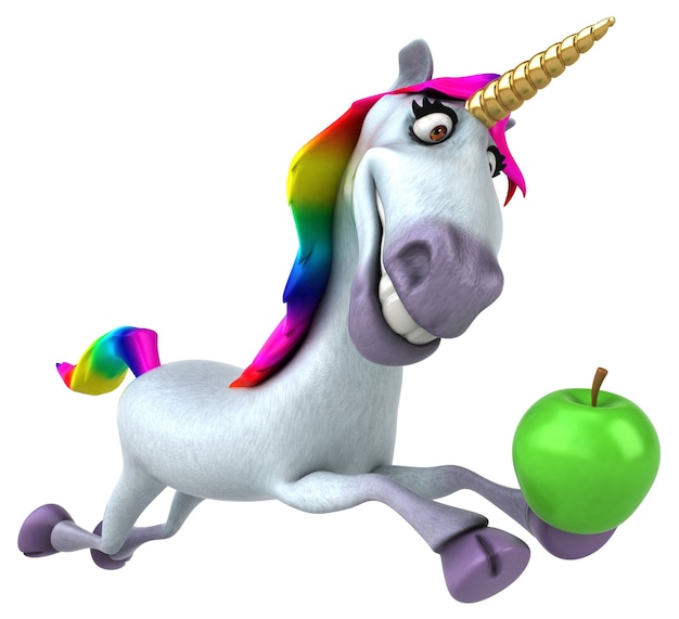 Licorne amusante - Illustration 3D