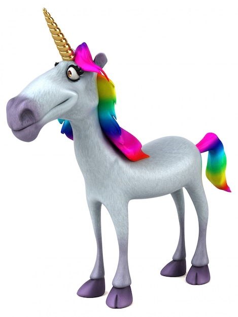 Licorne amusante - Illustration 3D