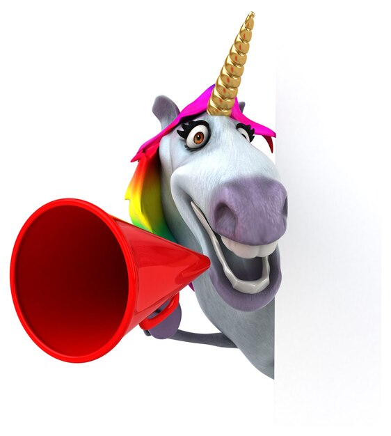 Licorne amusante - Illustration 3D