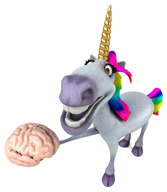 Licorne amusante - Illustration 3D