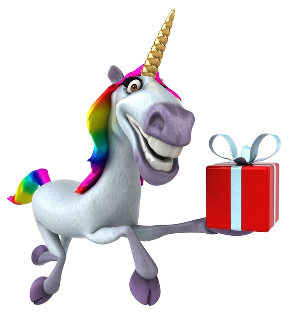 Licorne amusante - Illustration 3D