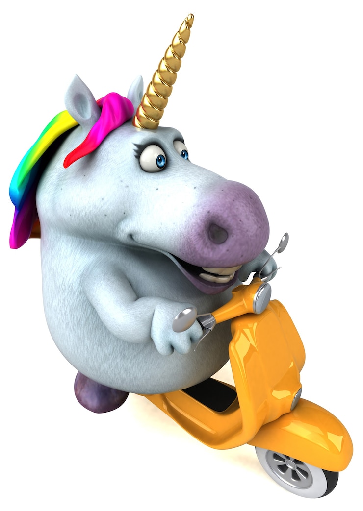 Photo licorne amusante - illustration 3d