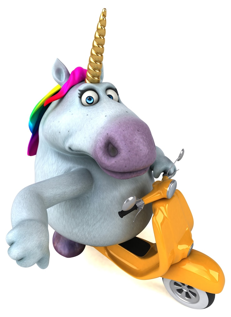 Photo licorne amusante - illustration 3d