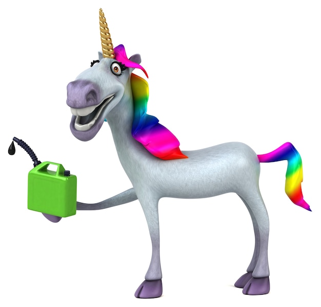 Licorne amusante - Illustration 3D