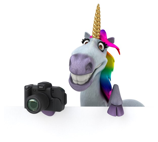 Licorne amusante - Illustration 3D