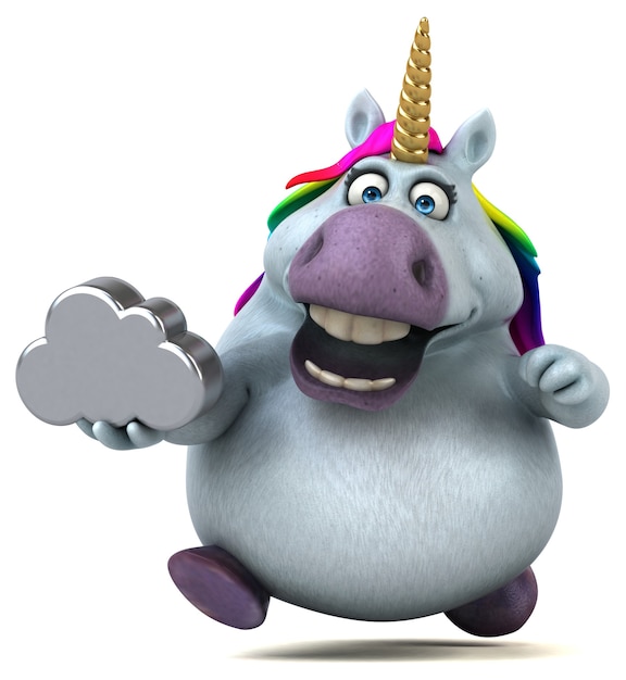 Licorne amusante - Illustration 3D