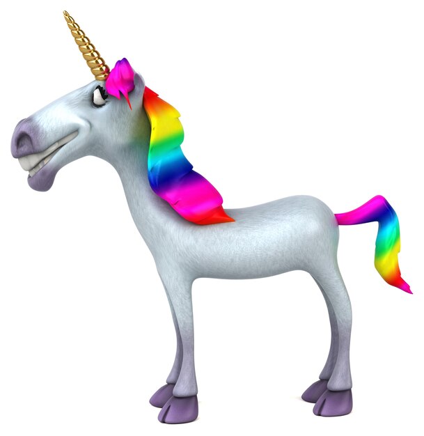 Licorne amusante - Illustration 3D