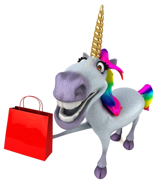 Licorne amusante - Illustration 3D