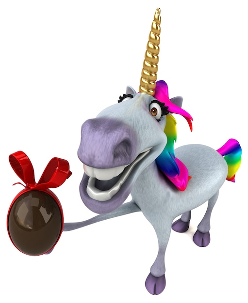 Licorne amusante - Illustration 3D