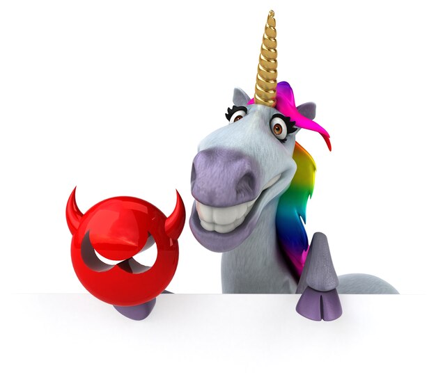 Licorne amusante - Illustration 3D