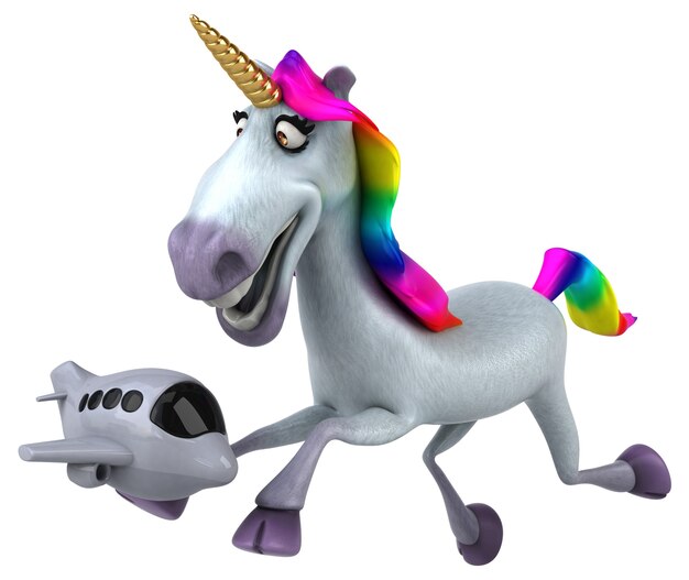 Licorne amusante - Illustration 3D