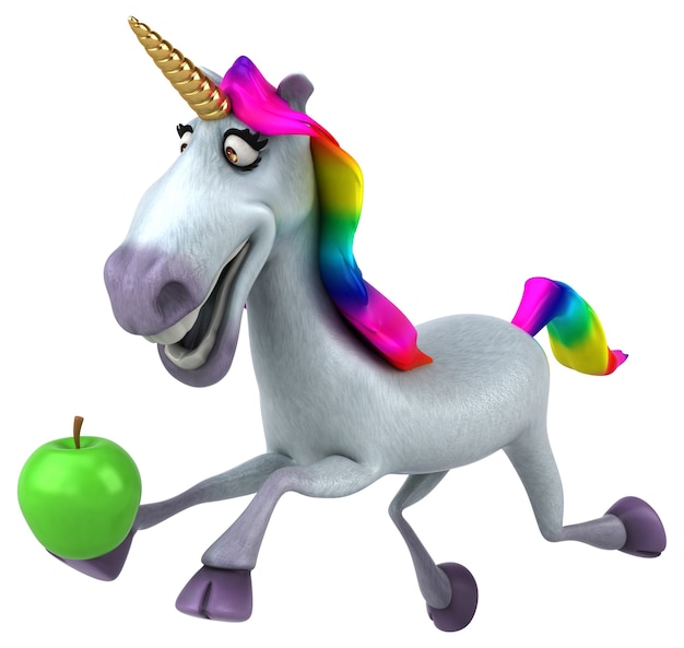 Licorne amusante - Illustration 3D