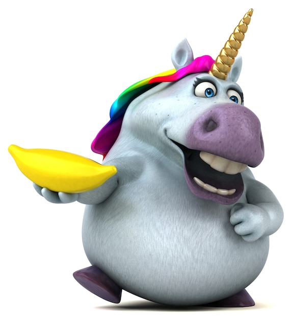 Licorne amusante - Illustration 3D