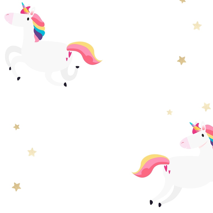 Photo une licorne colorée avec un motif d'étoiles dorées