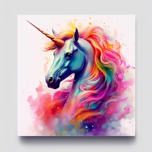 Licorne colorée