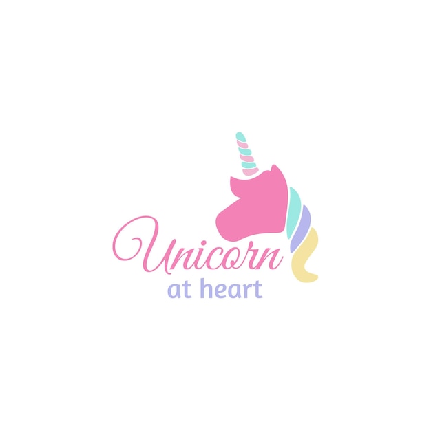 Licorne manuscrite lettrage inscription citation positive calligraphie illustration vectorielle