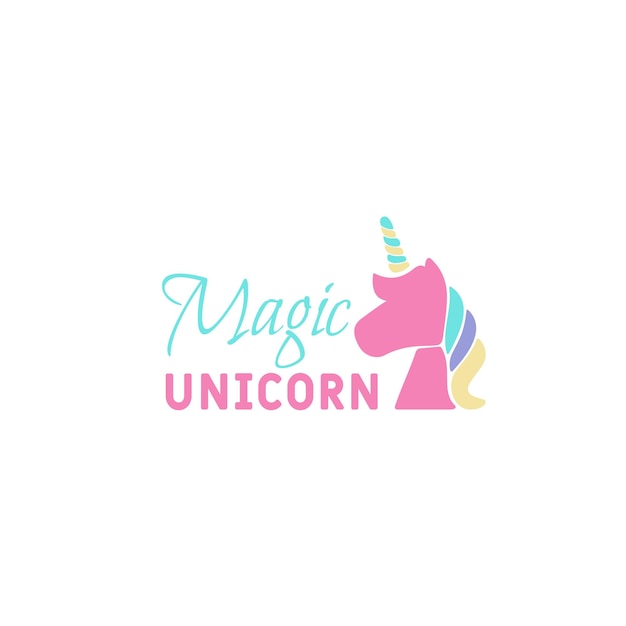 Licorne manuscrite lettrage inscription positive citation calligraphie illustration vectorielle Texte signe slogan conception pour devis affiche carte de voeux impression badge cool