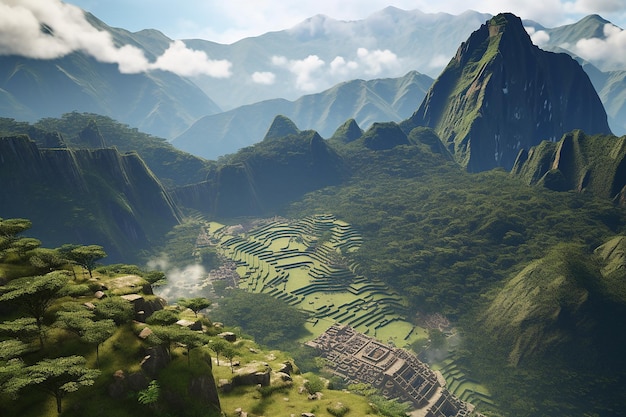 Le lieu majestueux sur la terre Photographie panoramique