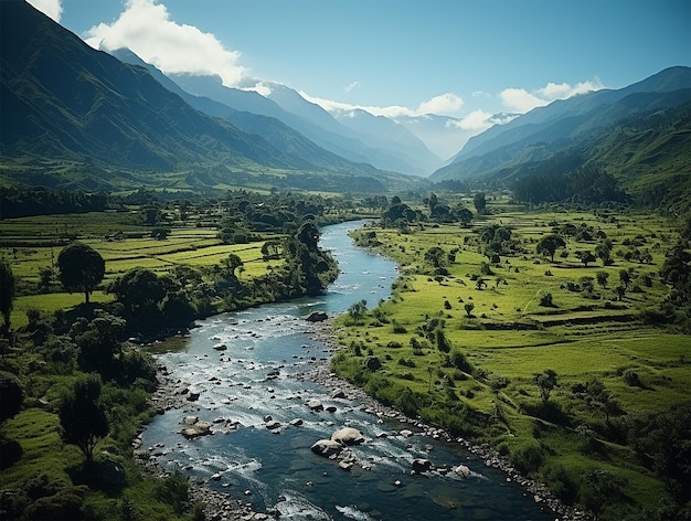 Lieu naturel mondial avec une photo de rivière