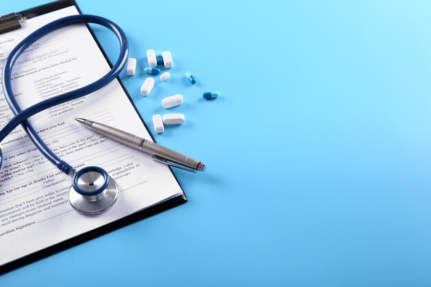 Le lieu de travail du médecin en gros plan