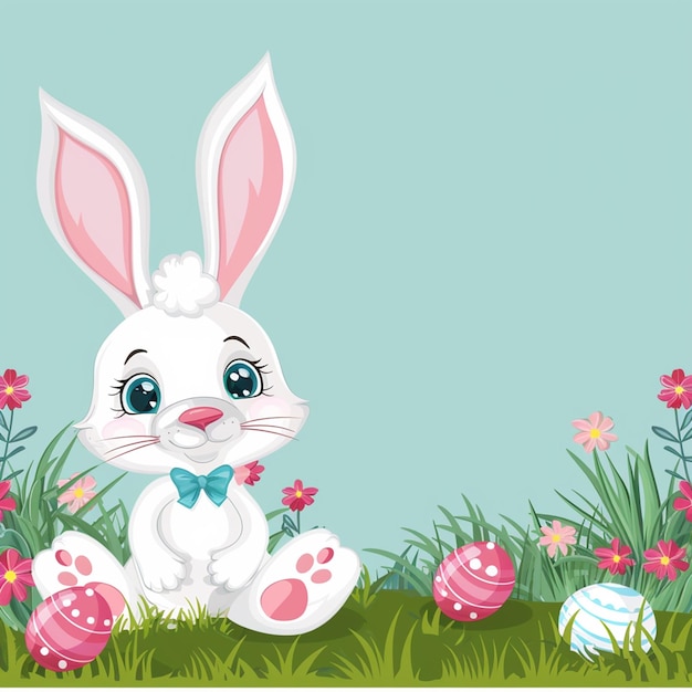 Le lièvre mignon sur la clairière dans la forêt le lapin ou le lapin drôle sur la pelouse de printemps avec de l'herbe verte et des buissons