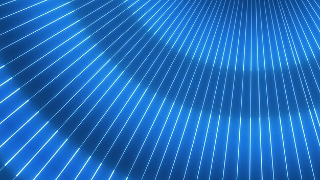 Ligne bleue abstraite avec lumière rougeoyante Ligne bleue rougeoyante fond de mouvement moderne Abstrait avec des lignes