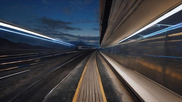 Une ligne bleue avec de la lumière dessus