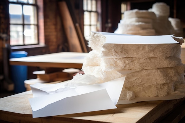 Une ligne de production de papier dans une usine de recyclage des déchets de papier Usine de pâte à papier et de papier