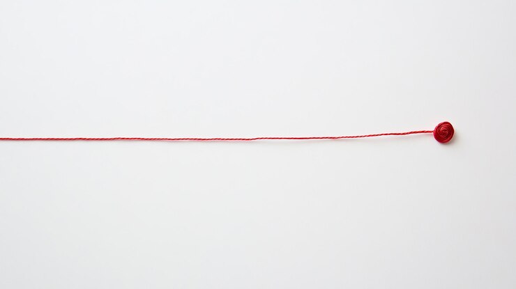 Photo une ligne rouge est dessinée sur un fond blanc