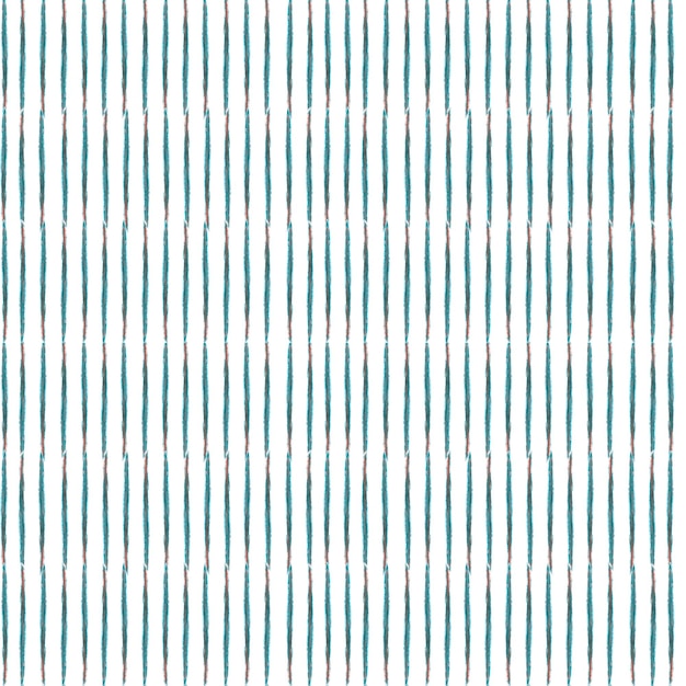 Des lignes d'aquarelle indigo dessinées à la main, un motif sans couture isolé sur fond blanc, peuvent être utilisées pour l'emballage de cadeaux en tissu et la conception de papiers peints