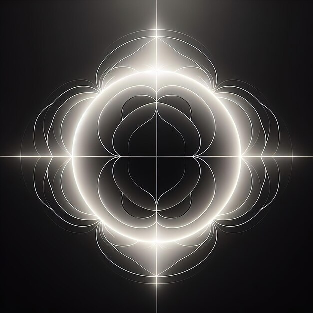 lignes et cercles lumineux abstraits