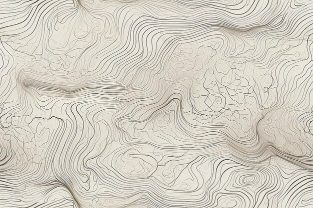 Les lignes de contour topographiques cartographient un motif homogène