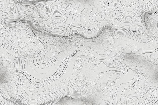 Les lignes de contour topographiques cartographient un motif homogène