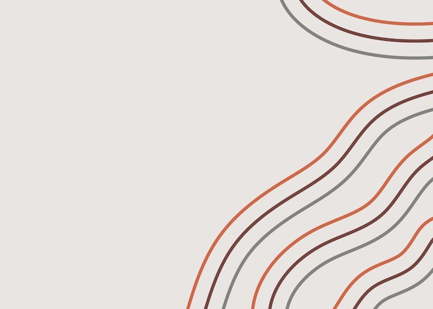 lignes courbes colorées arrière-plan diapositives espace vide pour écrire gris orange et brun