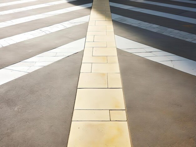 Photo lignes directionnelles tracées au sol dans le style du minimalisme politique