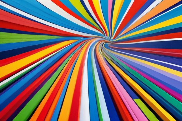 des lignes joyeuses et colorées de différentes couleurs vives