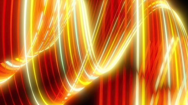 Lignes de lueur rotatives en spirale abstraites arrière-plan généré par ordinateur arrière-plan de rendu 3D