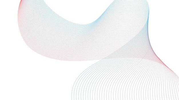 Des lignes rouges et bleues sur un fond blanc
