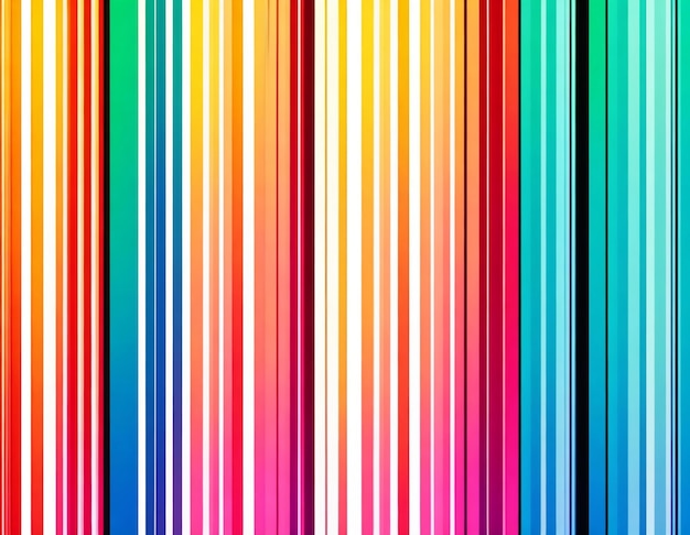 Photo lignes verticales colorées et rayons néon d'arrière-plan générés par ai