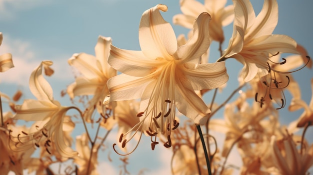 Lilies In The Field Photographie macro dans le style baroque tropical