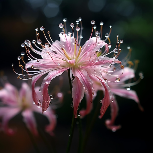 Photo lily l'araignée rose