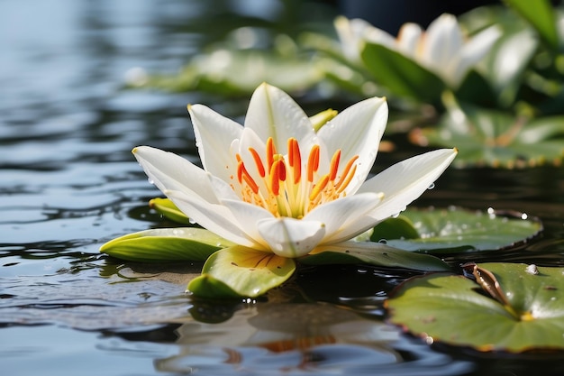 Lily sur le dessus de l'eau