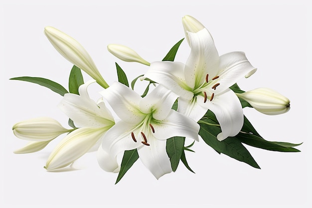 Le lily sur un fond blanc