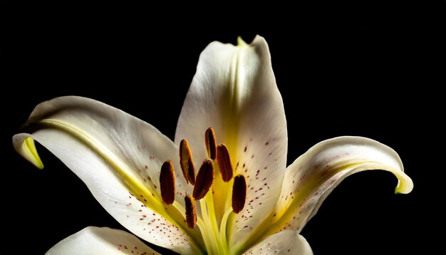 lily isolé sur le noir