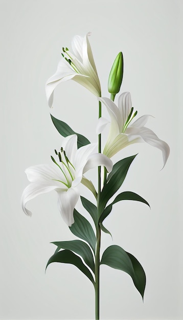 lily à tige blanche haute