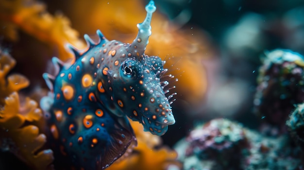 Une limbe de mer complexe navigue sur un récif corallien vibrant