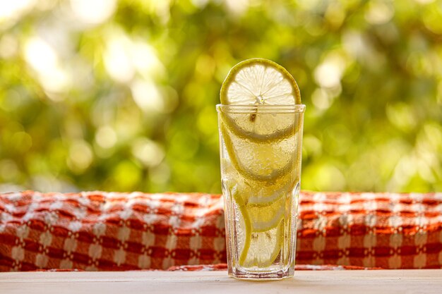 Limonade d'agrumes dans le jardin