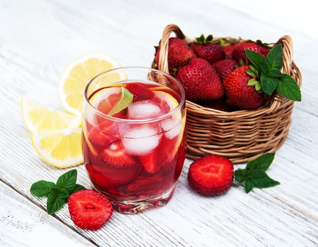 Limonade aux fraises