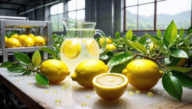 Une limonade biologique fraîche et délicieuse faite de citrons frais.