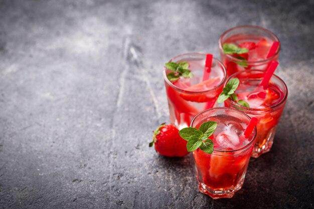 Limonade à la fraise